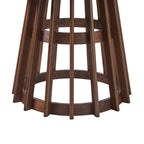 48 Inch Round Solid Pine Dining Table with Slatted Pedestal Base, Seats 4