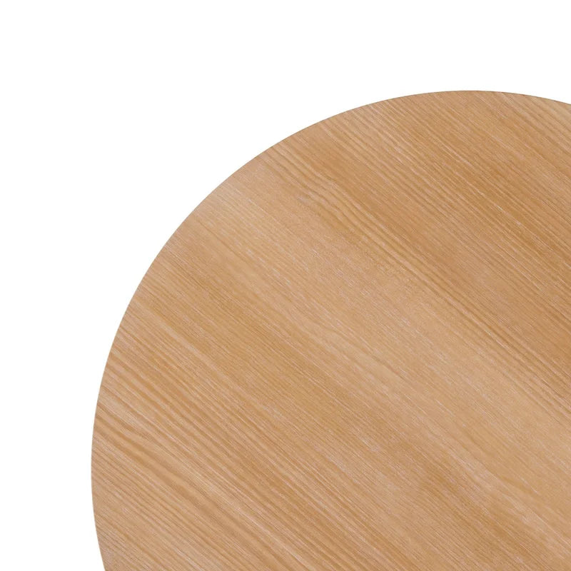 48 Inch Round Solid Pine Dining Table with Slatted Pedestal Base, Seats 4
