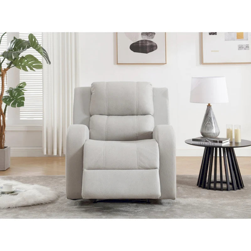 Manual Recliner Chair, Faux Leather, 32.28" Wide, Modern Style for Living Room