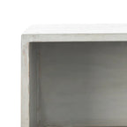 Mid-Century 1-Drawer Textured Nightstand in Grey Walnut Wood