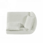 Curved Sectional Sofa with Pearl Fabric Upholstery, High-Density Foam, No Assembly Required