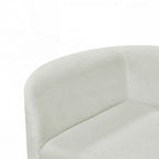 Curved Sectional Sofa with Pearl Fabric Upholstery, High-Density Foam, No Assembly Required