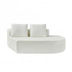 Curved Sectional Sofa with Pearl Fabric Upholstery, High-Density Foam, No Assembly Required
