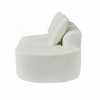 Curved Sectional Sofa with Pearl Fabric Upholstery, High-Density Foam, No Assembly Required