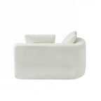 Curved Sectional Sofa with Pearl Fabric Upholstery, High-Density Foam, No Assembly Required