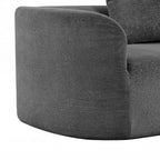 Curved Sectional Sofa with Pearl Fabric Upholstery, High-Density Foam, No Assembly Required