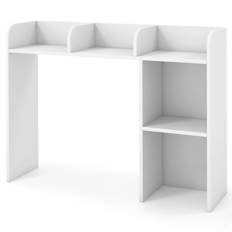 3-Tier Desktop Bookshelf Monitor Stand with Storage Organizer, Engineered Wood, 37", 100 lbs Capacity