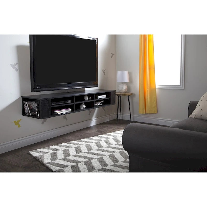 66" Wall Mounted Media Console with Adjustable Shelves | Multiple Finishes