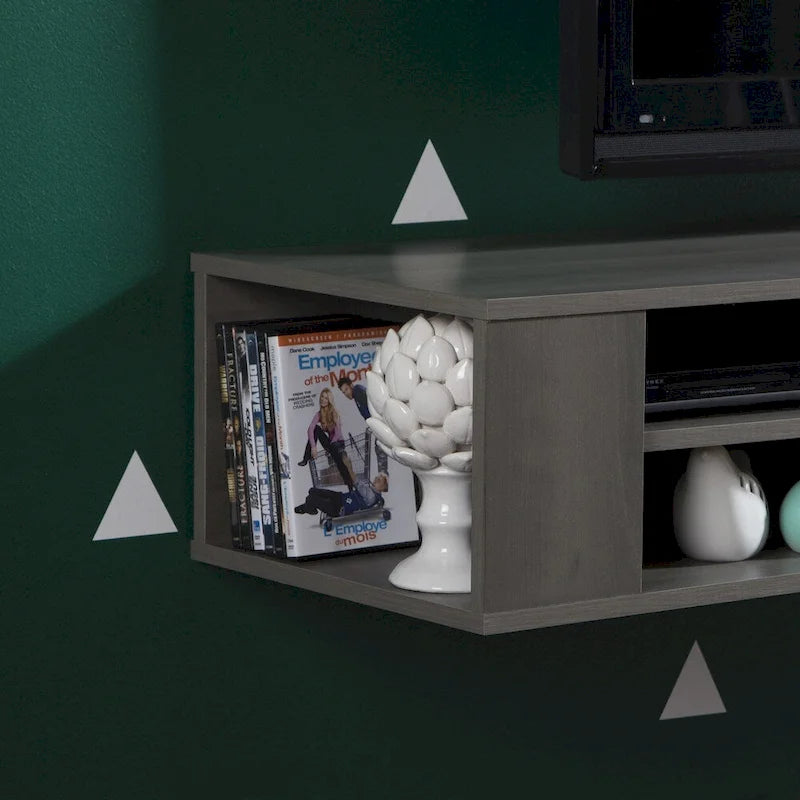 66" Wall Mounted Media Console with Adjustable Shelves | Multiple Finishes