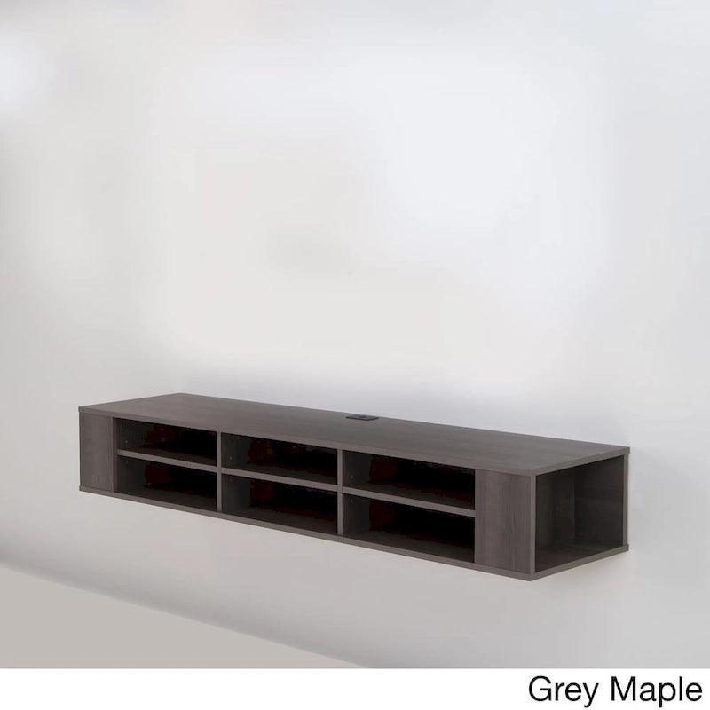 66" Wall Mounted Media Console with Adjustable Shelves | Multiple Finishes