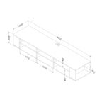 66" Wall Mounted Media Console with Adjustable Shelves | Multiple Finishes