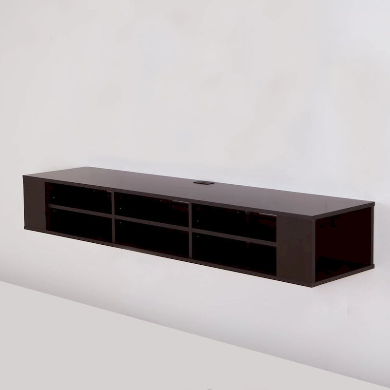 66" Wall Mounted Media Console with Adjustable Shelves | Multiple Finishes