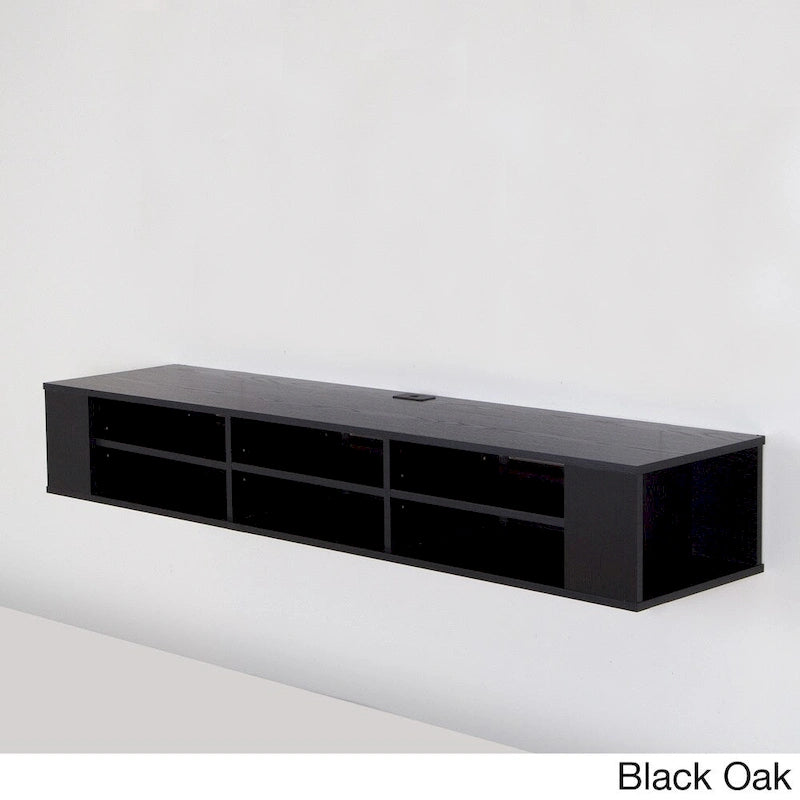 66" Wall Mounted Media Console with Adjustable Shelves | Multiple Finishes