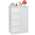 33" Freestanding Storage Cabinet with 4 Drawers, Wood, for Kitchen Bathroom Dining Room