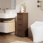 33" Freestanding Storage Cabinet with 4 Drawers, Wood, for Kitchen Bathroom Dining Room