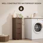 33" Freestanding Storage Cabinet with 4 Drawers, Wood, for Kitchen Bathroom Dining Room