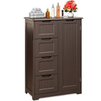 33" Freestanding Storage Cabinet with 4 Drawers, Wood, for Kitchen Bathroom Dining Room