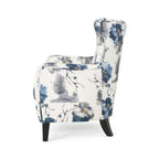 High Back Upholstered Accent Armchair with Multi-Pattern Fabric, 30.25" Wide
