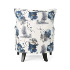 High Back Upholstered Accent Armchair with Multi-Pattern Fabric, 30.25" Wide