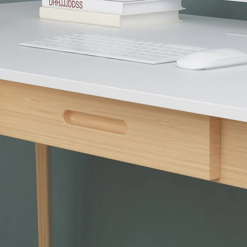 47.2" Computer Desk with 2 Drawers, Particle Board, Waterproof Surface, 4 Colors