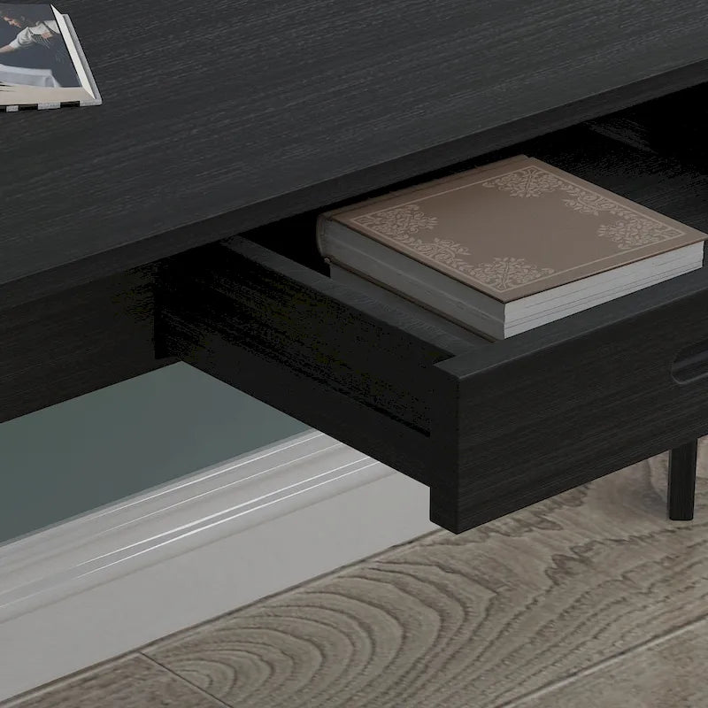 47.2" Computer Desk with 2 Drawers, Particle Board, Waterproof Surface, 4 Colors