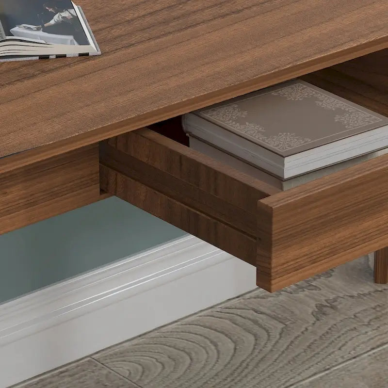 47.2" Computer Desk with 2 Drawers, Particle Board, Waterproof Surface, 4 Colors