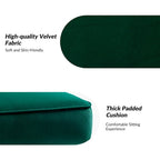 Channel-Tufted Velvet Accent Chair with Golden Metal Legs, Armless Side Chair