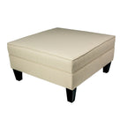Square Storage Ottoman with Upholstered Welted Top, 34" x 34" x 19", Polyester Fabric