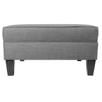 Square Storage Ottoman with Upholstered Welted Top, 34" x 34" x 19", Polyester Fabric