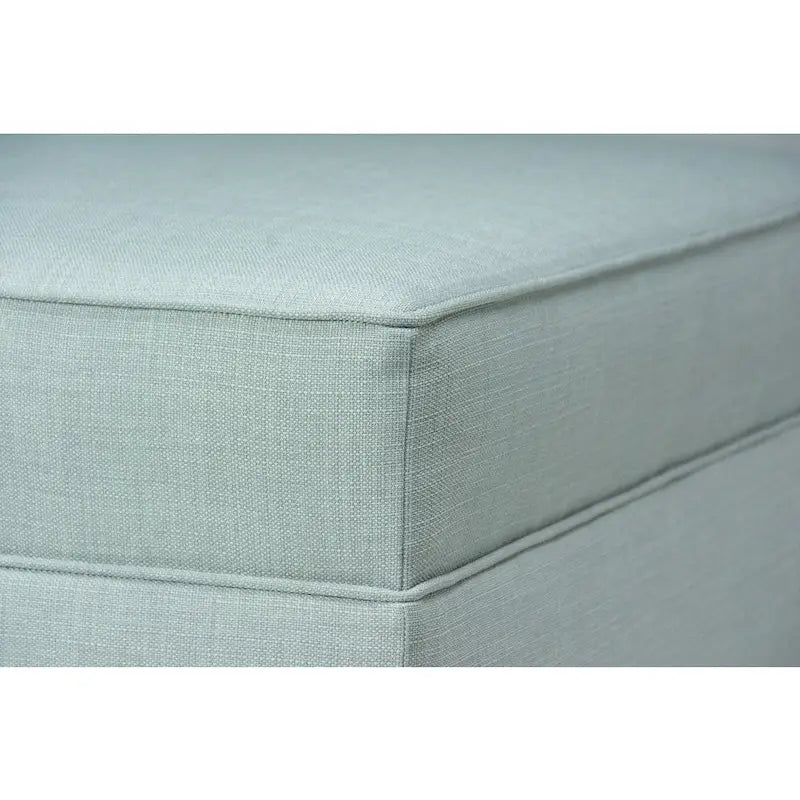 Square Storage Ottoman with Upholstered Welted Top, 34" x 34" x 19", Polyester Fabric