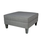 Square Storage Ottoman with Upholstered Welted Top, 34" x 34" x 19", Polyester Fabric