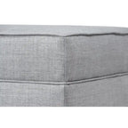 Square Storage Ottoman with Upholstered Welted Top, 34" x 34" x 19", Polyester Fabric