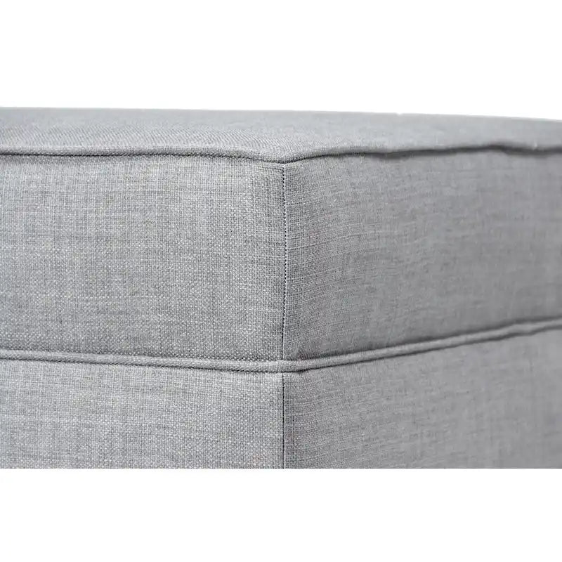 Square Storage Ottoman with Upholstered Welted Top, 34" x 34" x 19", Polyester Fabric