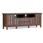 72" Solid Wood TV Stand for TVs up to 80 inch, Extra Wide Media Console with Storage