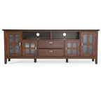 72" Solid Wood TV Stand for TVs up to 80 inch, Extra Wide Media Console with Storage