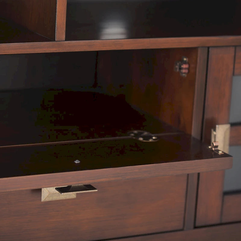 72" Solid Wood TV Stand for TVs up to 80 inch, Extra Wide Media Console with Storage