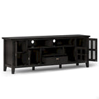 72" Solid Wood TV Stand for TVs up to 80 inch, Extra Wide Media Console with Storage