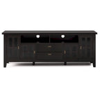 72" Solid Wood TV Stand for TVs up to 80 inch, Extra Wide Media Console with Storage