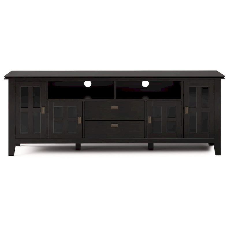 72" Solid Wood TV Stand for TVs up to 80 inch, Extra Wide Media Console with Storage