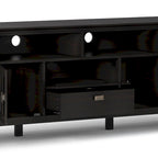 72" Solid Wood TV Stand for TVs up to 80 inch, Extra Wide Media Console with Storage