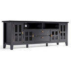 72" Solid Wood TV Stand for TVs up to 80 inch, Extra Wide Media Console with Storage