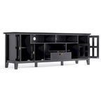 72" Solid Wood TV Stand for TVs up to 80 inch, Extra Wide Media Console with Storage