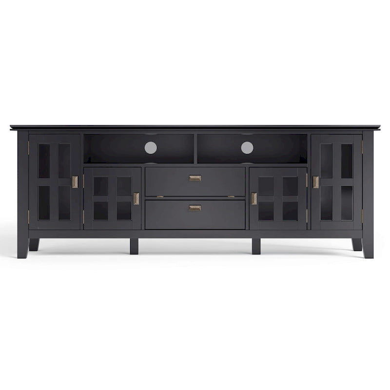 72" Solid Wood TV Stand for TVs up to 80 inch, Extra Wide Media Console with Storage