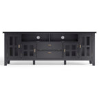 72" Solid Wood TV Stand for TVs up to 80 inch, Extra Wide Media Console with Storage
