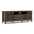 72" Solid Wood TV Stand for TVs up to 80 inch, Extra Wide Media Console with Storage