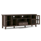 72" Solid Wood TV Stand for TVs up to 80 inch, Extra Wide Media Console with Storage