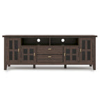 72" Solid Wood TV Stand for TVs up to 80 inch, Extra Wide Media Console with Storage