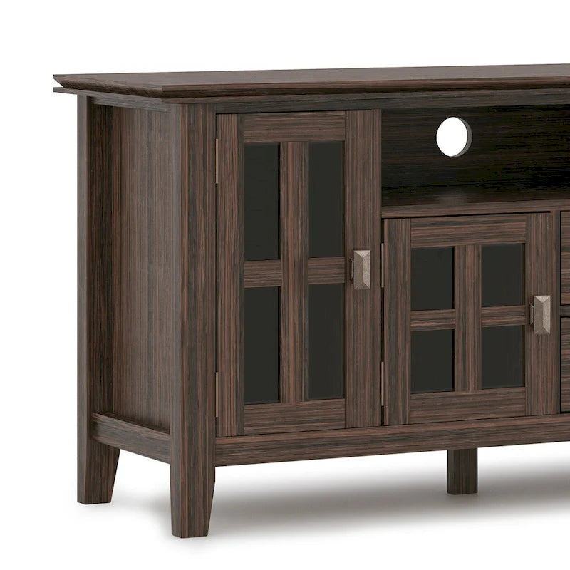 72" Solid Wood TV Stand for TVs up to 80 inch, Extra Wide Media Console with Storage