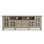 72" Solid Wood TV Stand for TVs up to 80 inch, Extra Wide Media Console with Storage