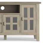 72" Solid Wood TV Stand for TVs up to 80 inch, Extra Wide Media Console with Storage
